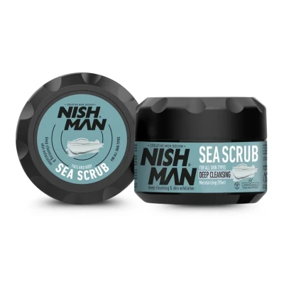 Abbildung von NISHMAN Gesichts und Körperscrub Sea Scrub 300ml Exfolierende Hautpflege für Männer Entfernt Tote Hautzellen, Reinigt Tiefenwirksam Sorgt einen Frischen, Weichen Strahlenden Teint