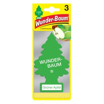 Abbildung von Wunder Baum Luftreiniger Apfel 3er Duftbäumchen Wunderbaum 3 Set Lufterfrischer Green Apple