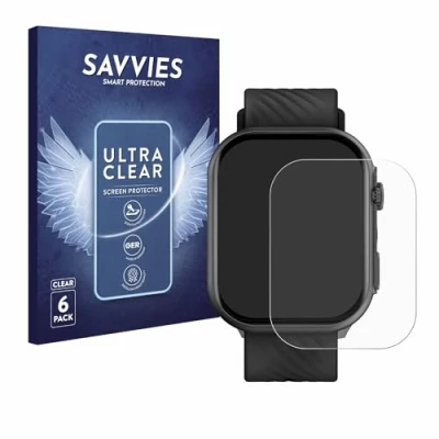 Abbildung von Savvies 6 Stück Schutzfolie für Yuede Smartwatch 2&quot; Displayschutz Folie Ultra Transparent