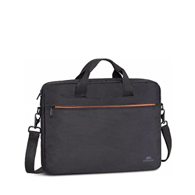 Abbildung von RIVACASE Tasche für Notebooks bis 15.6&quot; Praktische Laptoptasche aus wasserfestem Material und viel Stauraum Schwarz