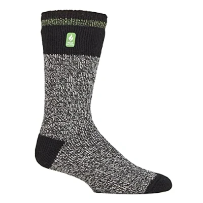 Abbildung von HEAT HOLDERS Herren Winter Extra Warm Thermosocken für Geschenk Innenfleece Socken (39 45, Schwarz Grün (Porto))