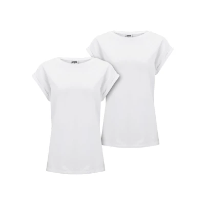 Abbildung von Urban Classics 2PACK Extended Shoulder Tshirt basic, Damen, Größe: Large, White