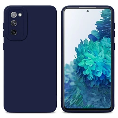 Abbildung von Cadorabo Hülle kompatibel mit Samsung Galaxy S20 FE Schutzhülle TPU Silikon Case Liquid Design Kameraschutz Slim Kratzfest Weiche Gummi Rundumschutz für in Blau