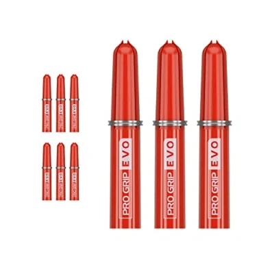 Abbildung von Target Darts 3 x Sets Rot Pro Grip Evo Nylon Tops Dartschäfte 9 In Total