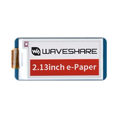 Abbildung von Waveshare 2.13 Inch E Paper Display Hat(B) V4,212x104 Resolution Red Black White Three Color Ink Screen Electronic Module for Raspberry Pi/Jetson Nano/Arduino/STM32 with SPI Interface