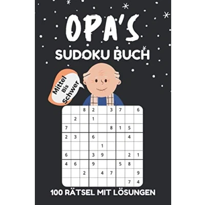 Abbildung von OPA‘S SUDOKU BUCH Mittel Bis Schwer 100 Rätsel mit Lösungen: Rätselbuch für Erwachsene kleine Geschenke opa zu Geburtstag Gedächtnistraining Großvater Senioren