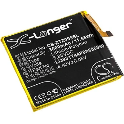 Abbildung von TCTK akkus Kompatibel mit [ZTE] Axon M, M LTE A, Multy, Z 01K, Z999 Ersetzt Li3931T44P8h686049