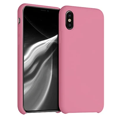 Abbildung von kwmobile Hülle kompatibel mit Apple iPhone X Silikon Handy Case Handyhülle weiche Oberfläche kabelloses Laden Sweet Candy