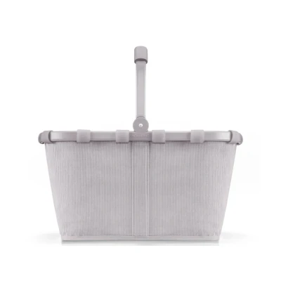 Abbildung von reisenthel carrybag Cord Grey Stabiler Einkaufskorb mit viel Stauraum und praktischer Innentasche Elegantes wasserabweisendes Design
