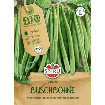 Abbildung von Sperli Bio Buschbohnensamen, fein 80006 widerstandsfähige Sorte fadenlos gefriergeeignet Samen Gemüse, Saatgut, Gemüse Pflanzen
