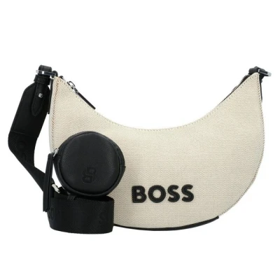 Abbildung von BOSS Addison Halfmoon Umhängetasche, Damen, Größe: One Size, Natural