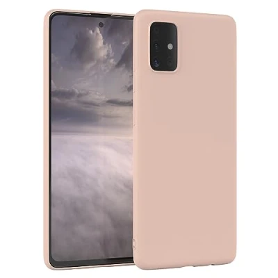 Abbildung von EAZY Case Silikonhülle für Samsung Galaxy A51 Hülle Silikon Altrosa weich stoßfeste Handyhülle Schutzhülle mit Kameraschutz Dünn Premium Schutz Cover TPU Phone Bumper in Pastell Rosa