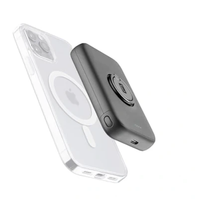 Abbildung von Cellularline Portables Akkuladegerät MagSafe kompatibles tragbares Ladegerät 5000 Mha