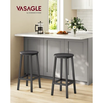 Abbildung von VASAGLE Barhocker Barstühle (Set, 2 St), bis 100kg belastbar