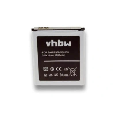 Abbildung von vhbw Akku kompatibel mit Samsung Galaxy GT i9301, S3 Neo, S3, i9305 LTE, i9305, LTE Handy Smartphone Telefon (1600mAh, 3,7V, Li Ion)