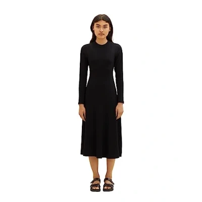 Abbildung von TOM Tailor Denim MIT Cutout Strickkleid, Damen, Größe: Large, Deep black