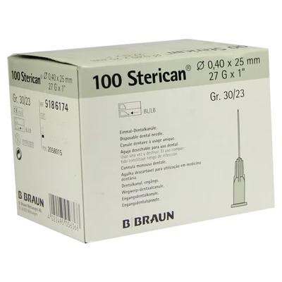 Abbildung von Sterican Dentalkanülen 27G 0,4 x 25mm 100 Kanülen