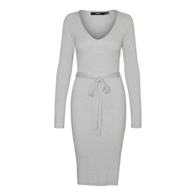 Abbildung von Vero Moda SABA Strickkleid, Damen, Größe: Small, Light grey melange