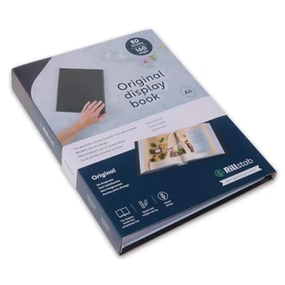 Abbildung von Rillstab Sichtbuch Original 99484, 80 Innentaschen, Schwarz A5, A3