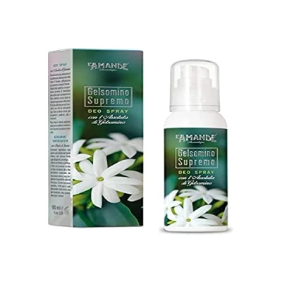 Abbildung von L&#039;AMANDE Damen Lufterfrischer Spray ohne Alkohol und Aluminiumsalze, sanft natürlich für empfindliche Haut, feuchtigkeitsspendendes Deodorant mit Aloe Rose Oberster Jasmin, 100 ml