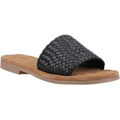 Abbildung von Hush Puppies Hetty Slide Leder Damen Schwarz Sandalen