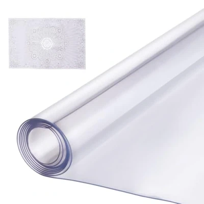 Abbildung von VEVOR PVC Tischschutz Tischdecke Tischfolie 1372x1372mm Schreibtischschutz 2mm