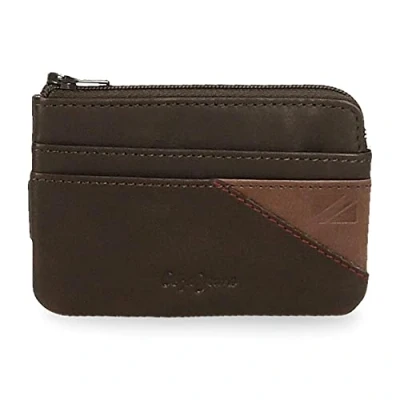 Abbildung von Pepe Jeans Striking Geldbörse mit Kartenhalter, braun, 11 x 7 1,5 cm, Leder, Kartenfach