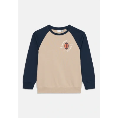 Abbildung von Name it Nkmvildar LONG Sleeve Sweatshirt für Kinder, Größe: 122/128, Beige/dark blue
