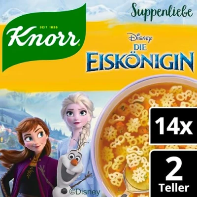 Abbildung von Knorr Suppenliebe Disney Die Eiskönigin Suppe leckere schnelle für Kinder und Erwachsene mit natürlichen Zutaten 14x 2 Portionen