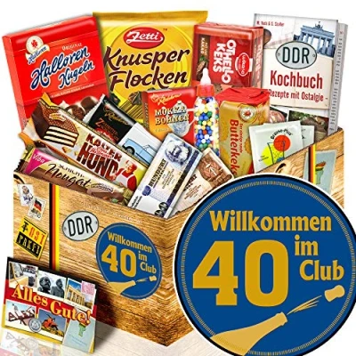 Abbildung von Wilkommen im Club 40 DDR Süßigkeiten Geburtstag Freundin
