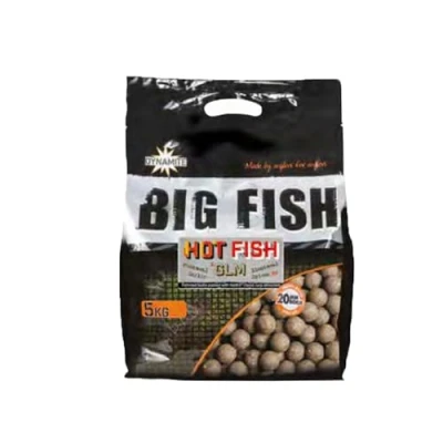 Abbildung von Dynamite Baits Hot Fish &amp; GLM 5kg 20mm Boilies