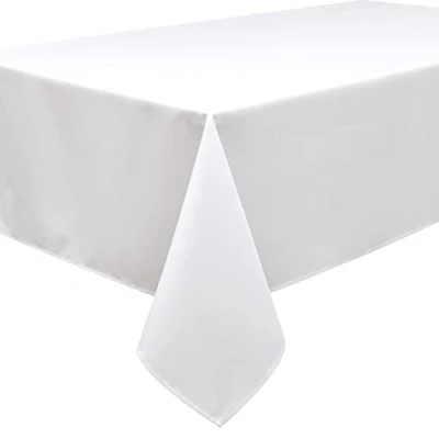 Abbildung von Home Direct Quadratische Tischdecke Textil 180 x cm, Farbe wählbar Weiß
