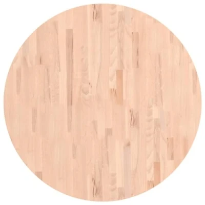 Abbildung von vidaXL Tischplatte, Holzplatte Holztischplatte Rund, Ersatzplatte Platte für Beistelltisch Bartisch, Massivholztischplatte Esstischplatte, Ø90x4 cm Massivholz Buche