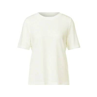 Abbildung von Street One Studio Stricklook Tshirt basic, Damen, Größe: 34, Weiß