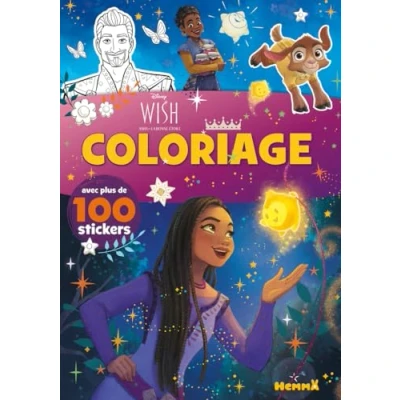 Abbildung von Disney Wish Coloriage avec plus de 100 stickers