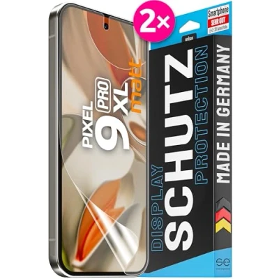Abbildung von SE® für Pixel 9 Pro XL Schutzfolie Entspiegelt 2X Folien im Set aus Deutschland, Google Folie Matt, Matte Displayfolie, Alternative Schutzglas