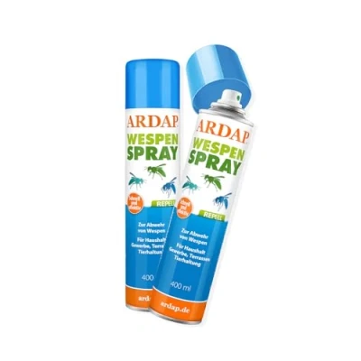 Abbildung von ARDAP Repell Wespenspray 2 x 400ml Wespen vertreiben Spray Anti Outdoor Sofortwirkung Insektenspray gegen Wirkt schnell (PT19)