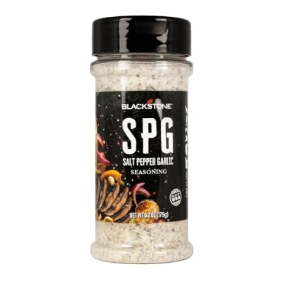 Abbildung von Blackstone 4229 Salz Pfeffer Knoblauch (SPG) Gewürz Kochen Huhn, Rind, Pommes, Steak, Geflügel, Gemüse oder Streuen auf alle Lebensmittel, Allzweck Grill Geschmacksmischung, BBQ Rub, 175 ml,