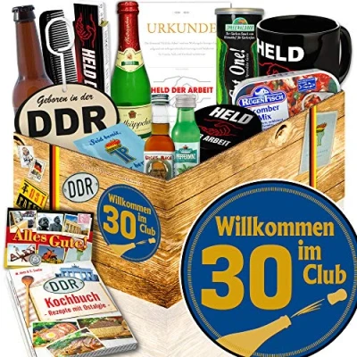 Abbildung von Wilkommen im Club 30 / Geschenk 30. Geburtstag/DDR Geschenkbox