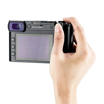 Abbildung von JJC Blitzschuh Daumengriff Metall Daumenauflage für Leica Q2 DSLR Kamera Handgriff, Daumen nach oben Griffe, bessere Balance und Griffigkeit Silber