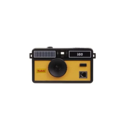 Abbildung von Kodak i60 Wiederverwendbare 35 mm Filmkamera Retro Stil, fokussierfrei, integrierter Blitz, Drücken und Pop Up Blitz (gelb)
