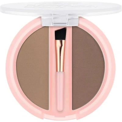 Abbildung von essence brow powder duo set, Augenbrauen Puder, Nr. 01, Braun, definierend, natürlich, vegan, ohne Mikroplastikpartikel, Nanopartikel frei, Parfüm, 1er Pack (1.8g)