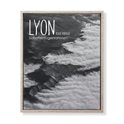 Abbildung von BIRAPA Lyon Keilrahmen für Canvas 50x65 cm in Beige Vintage, Rahmen Leinwände, Leerrahmen Leinwand, Schattenfugenrahmen Keilrahmen, Leinwand