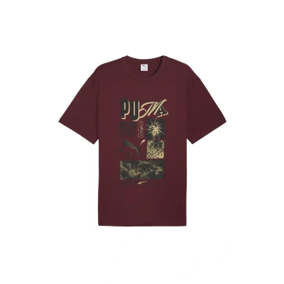 Abbildung von Graphic PUMA Sportswear Relaxed T Shirt Herren, Kleidung, Ruby Shimmer, XXL
