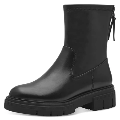 Abbildung von MARCO TOZZI Stiefelette &quot;POLI&quot;, Blockabsatz, Boots mit Zierreißverschluss an der Ferse