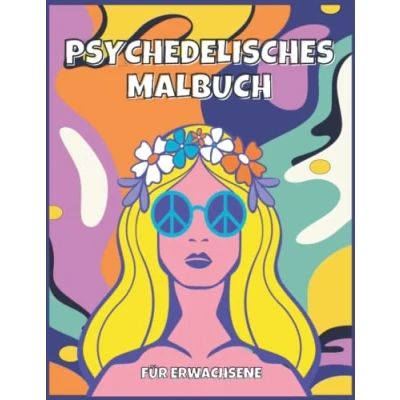 Abbildung von Psychedelische Malbuch für Erwachsene: Mitternachts Ausmalbuch, Trippy Malvorlagen Hippies und Kiffer, Erwachsene, Konsumenten Achtsamkeit.