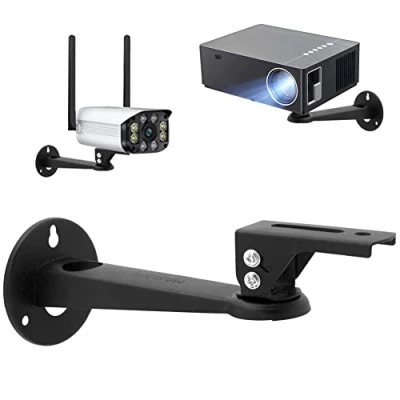 Abbildung von Drsn Mini Beamer Halterung für Wand, 3kg Traglast 20cm Projektor Halterung, 360 Grad Verstellbare Deckenhalterung CCTV/Kameras/Projektoren/Webcams, Schwarz
