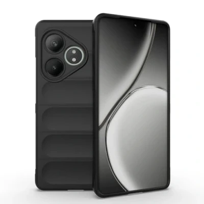 Abbildung von EASSGU Hülle für Realme GT 6 / 6T (6.78&quot; Inches) Weiche TPU Silikon Fall und Kratzschutz Handyhülle Schwarz