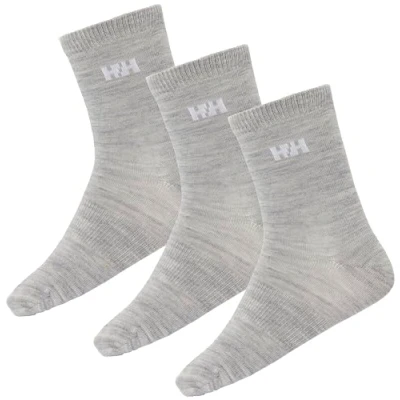 Abbildung von Kinder Unisex Helly Hansen K Wool Sock Basic 3Pk, Grau Melange, 29 31