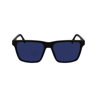 Abbildung von Lacoste Men&#039;s Sunglasses L6039S Matte Black with Solid Blue Lens